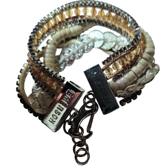 Mixed Material Bracelet Victoria Emerson Multi-Strand neutral womens jewelry - Picture 3 of 4